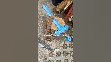 Minecraft movie Diamond sword! 💎 Printed in Clear Blue filament ✨