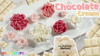 Chocolate Cream Recipe for piping flowers