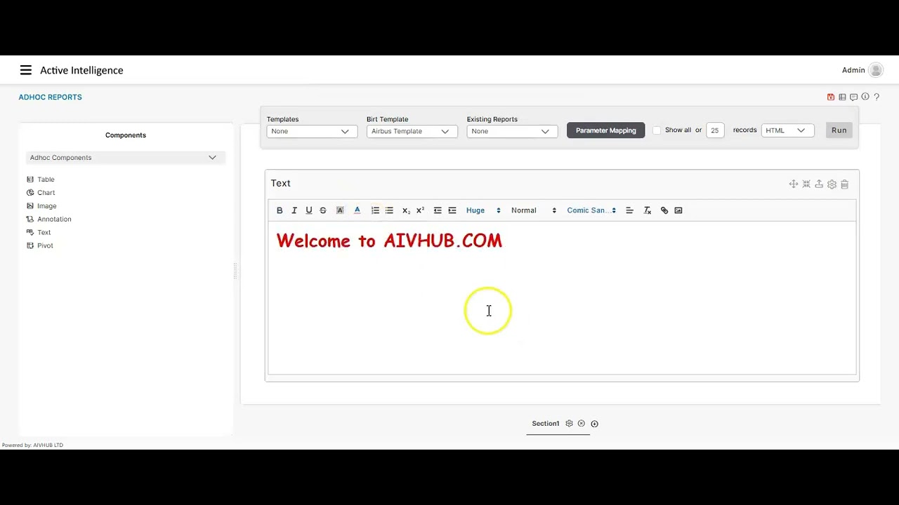 How to Create an Adhoc Report Using Text in AIV (Step-by-Step Beginner ...