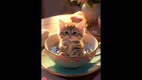 Video 11829111: adorable tiny kitten, adorable kitten enjoying, bath, cute kitten