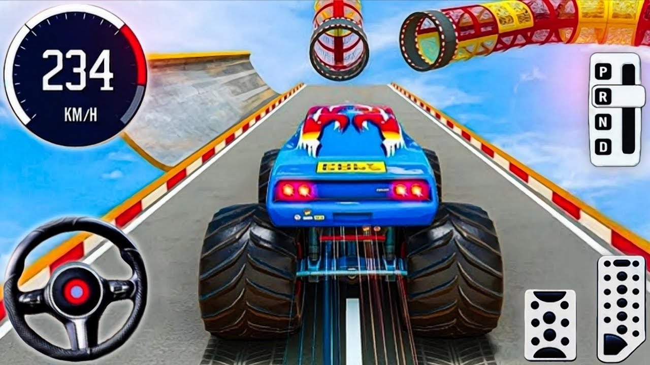 😰GTA 5 monster truck new challenge Monster truck modification Khatarnak hard challenge