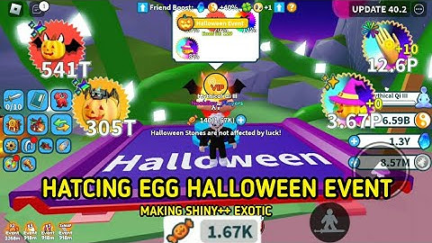 MAKING SHINY++ EXOTIC | HATCING 1,67K CANDY HALLOWEEN in weapon fighting simulator!!