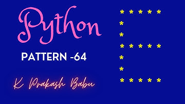 PYTHON PATTERN PROGRAM 64