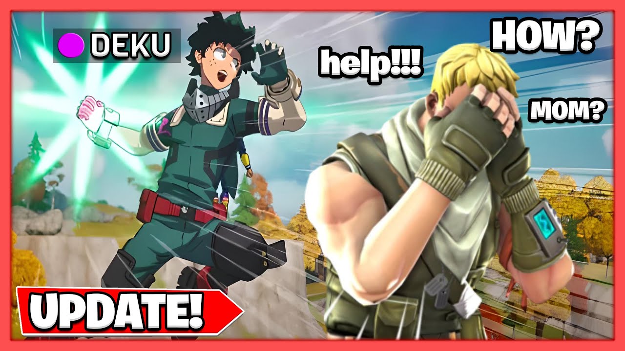 Fortnite New Deku Mythic Gameplay Chapter 4 My Hero Academia Update ...