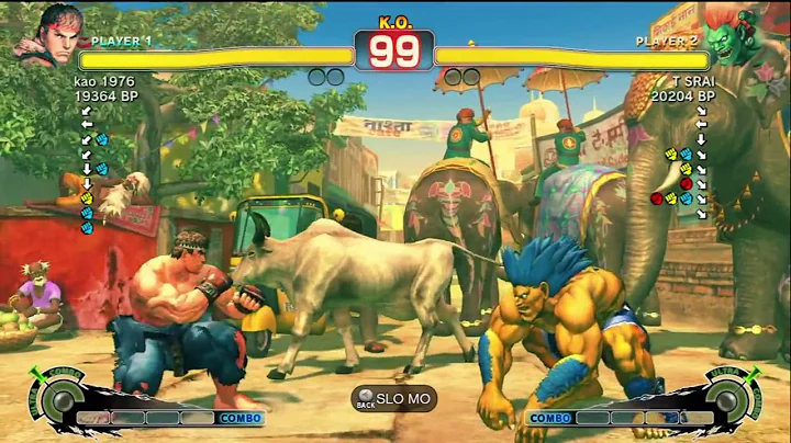 T SRAI [Blanka] vs kao 1976 [Ryu] SSF4 Japanese Online Ranked Matches - TRUE-HD