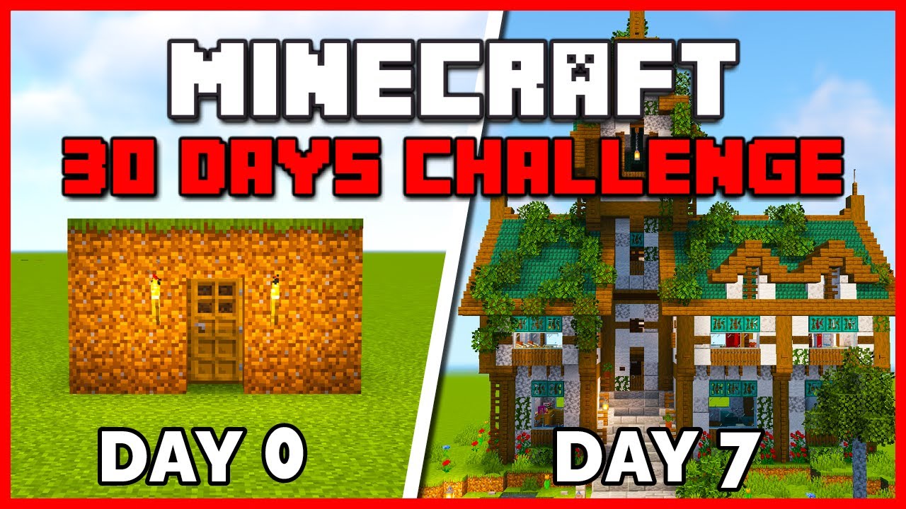 Minecraft: 30 Day Building Challenge – Week 1 - YouTube