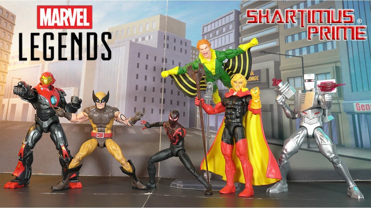 Marvel Legends ROM, Spider-Man, Wolverine, Banshee, Warlock, Iron