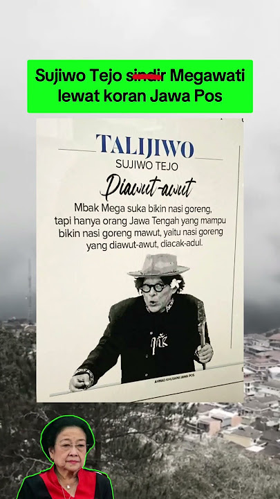 sujiwo tejo sndr megawati lewat koran jawa pos #sujiwotejo #megawati