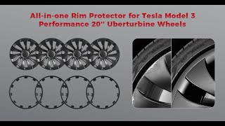Tesla All-In-One Rim Protector For Model 3 Performance 20-Inch Uberturbine Wheel