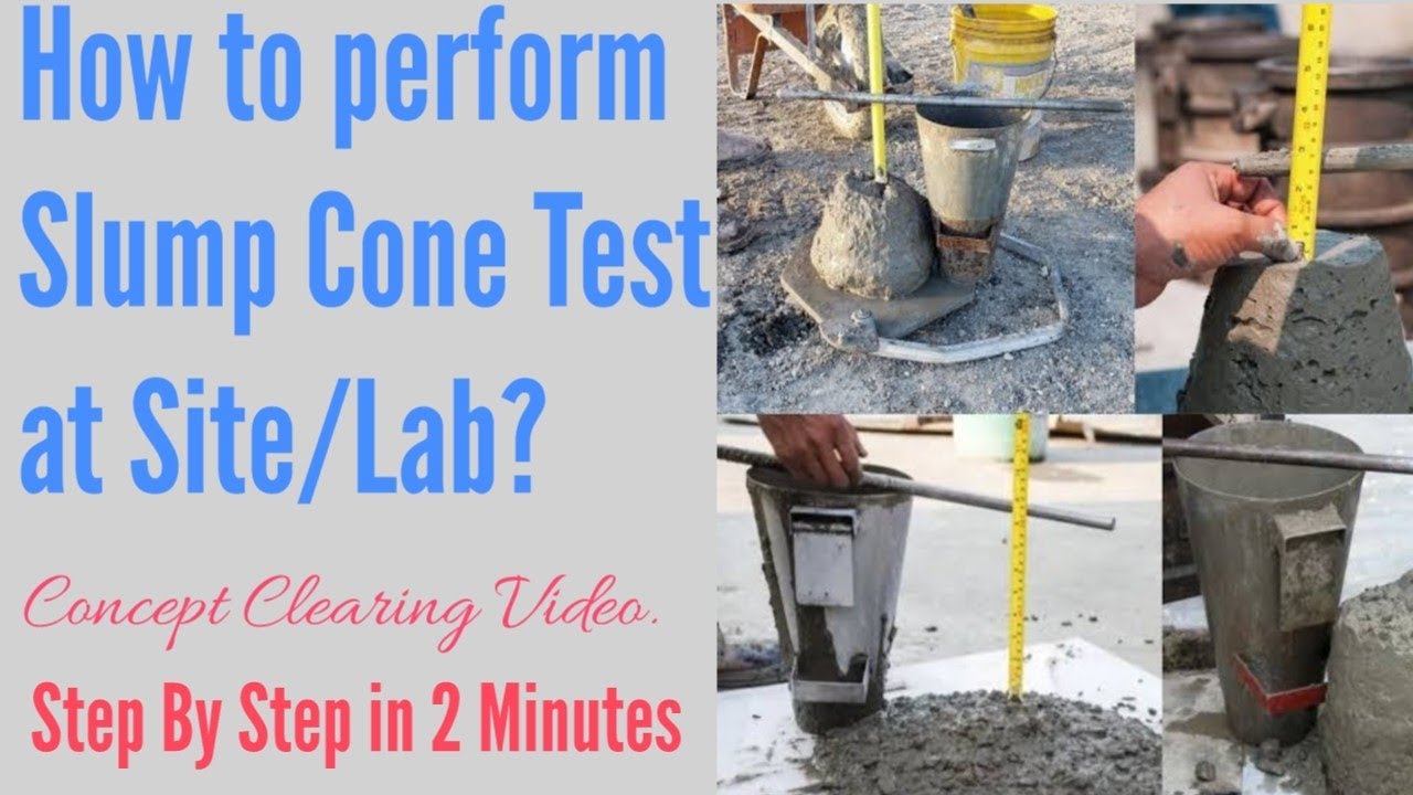 How to perform a Slump Cone Test at the site/Lab? Site पे Slump Cone ...