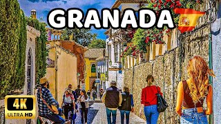 🇪🇦[4K] GRANADA - Walking Tour of Albayzín, the Most Beautiful Neighborhood in the World - Spain