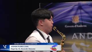 ANDORRA SAX FEST 2023: Joshua Flores (USA) plays Elegie Op. 44, Alexander Glazunov