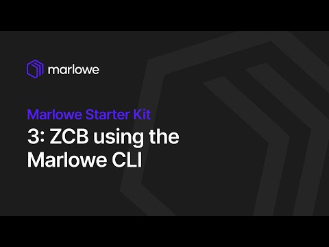IOHK: ZCB using the Marlowe CLI