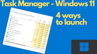Windows 11 - Start Task Manager - 4 Ways - How To