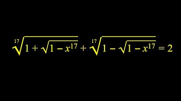 Solving a very radical equation using a non-standard method. An algebraic challenge...