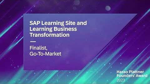SAP Learning Site and Learning Business Transformation
