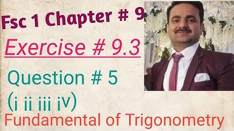 11th Math Fsc 1 &ICS|| Chapter 9 Exercise 9.3||Question # 5  part (1
