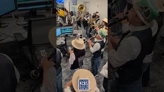 The Cal Band pays a visit to KCBS Radio