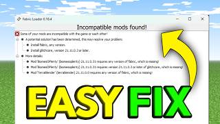 How to Fix Incompatible Mods Found Error on Fabric Minecraft