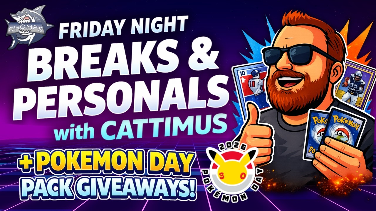 02/27/2026 ~ LIVE BASEBALL, FOOTBALL, HOCKEY, & POKÉMON BREAKS w/ CATTIMUS! POKÉMON DAY GIVEAWAYS! 😺