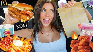 Eating NEW Fast Food Menu Items... (SURPRISING)