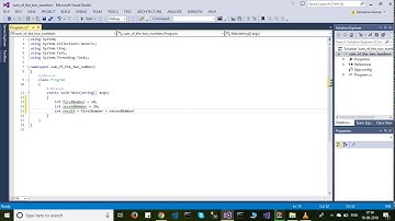sum of the two numbers in c#