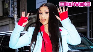 Cardi B Tells Paparazzi To Make Sure They Get Cute Pics Of Her While Arriving To A Business Meeting
