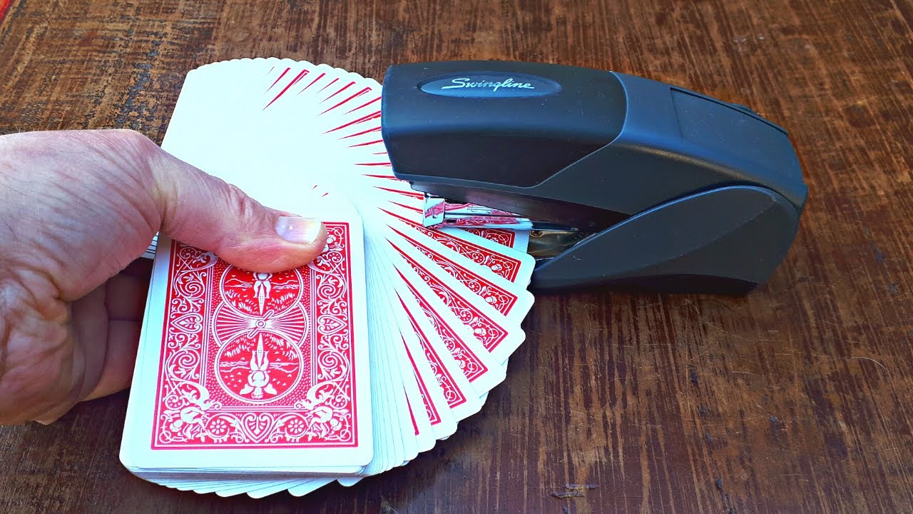 Do Incredible Magic Card Trick With ANY Stapler! | Jay Sankey Magic ...