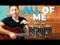 All Of Me Guitar Tutorial (John Legend) Easy Chords Guitar Lesson