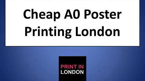 Cheap A0 Poster Printing London - Print In London