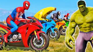 SPIDER-MAN AND FRIENDS MOTORCYCLE JUMP! MOTORCYCLES WITH SPIDER-MAN IR GAMES screenshot 5