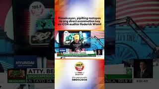 Prosekusyon, pipiliting matapos na ang direct examination kay ex-COA auditor Roderick Wamil