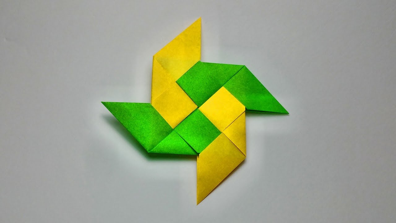 折り紙 ー 忍者 手裏剣 作り方 Origami Hiroshi Youtube 手裏剣 折り紙 折り紙 手裏剣
