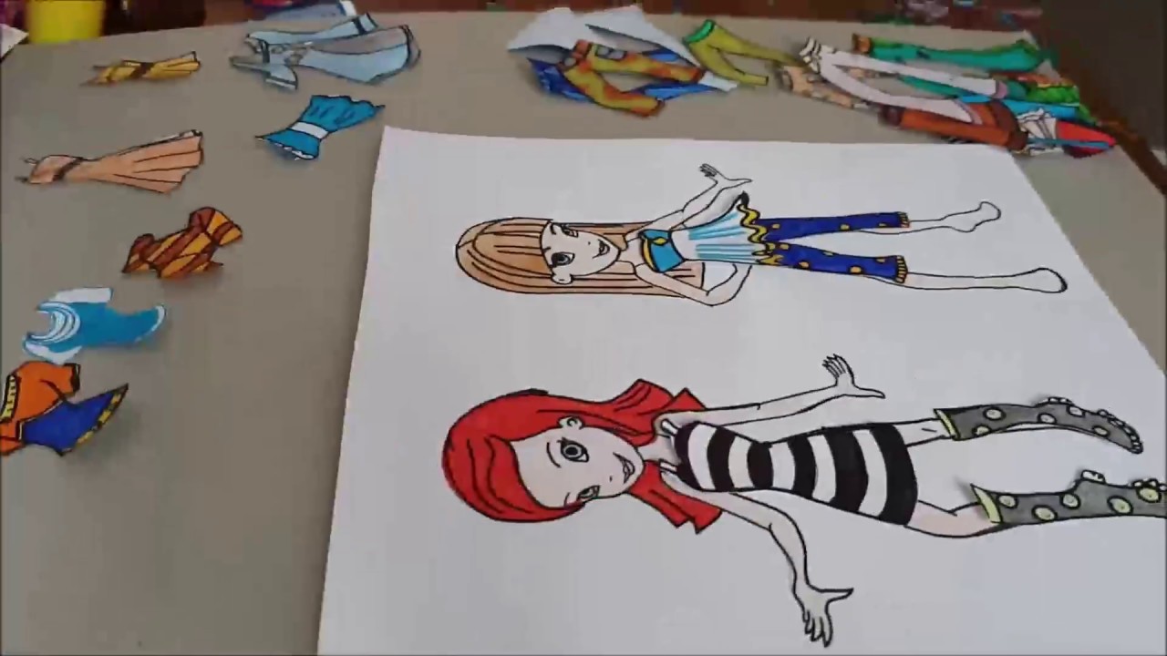 Papier Puppen Kleider anziehen - YouTube