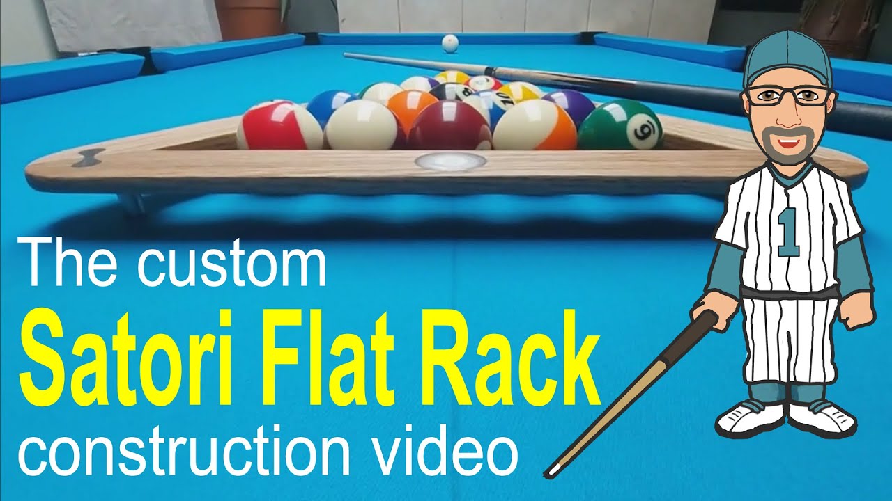 Satori Flat Rack, pool billiard custom wood ball rack - YouTube