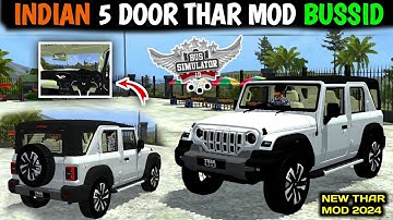Bussid India Mahindra Thar Mod | 5 door Thar Mod in Bussid | download thar mod in bussid |