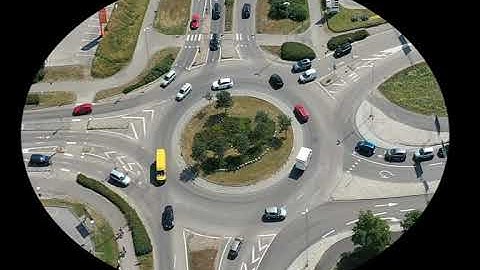 intuVision VA Traffic - Drone Video of Busy 5-way Traffic Circle