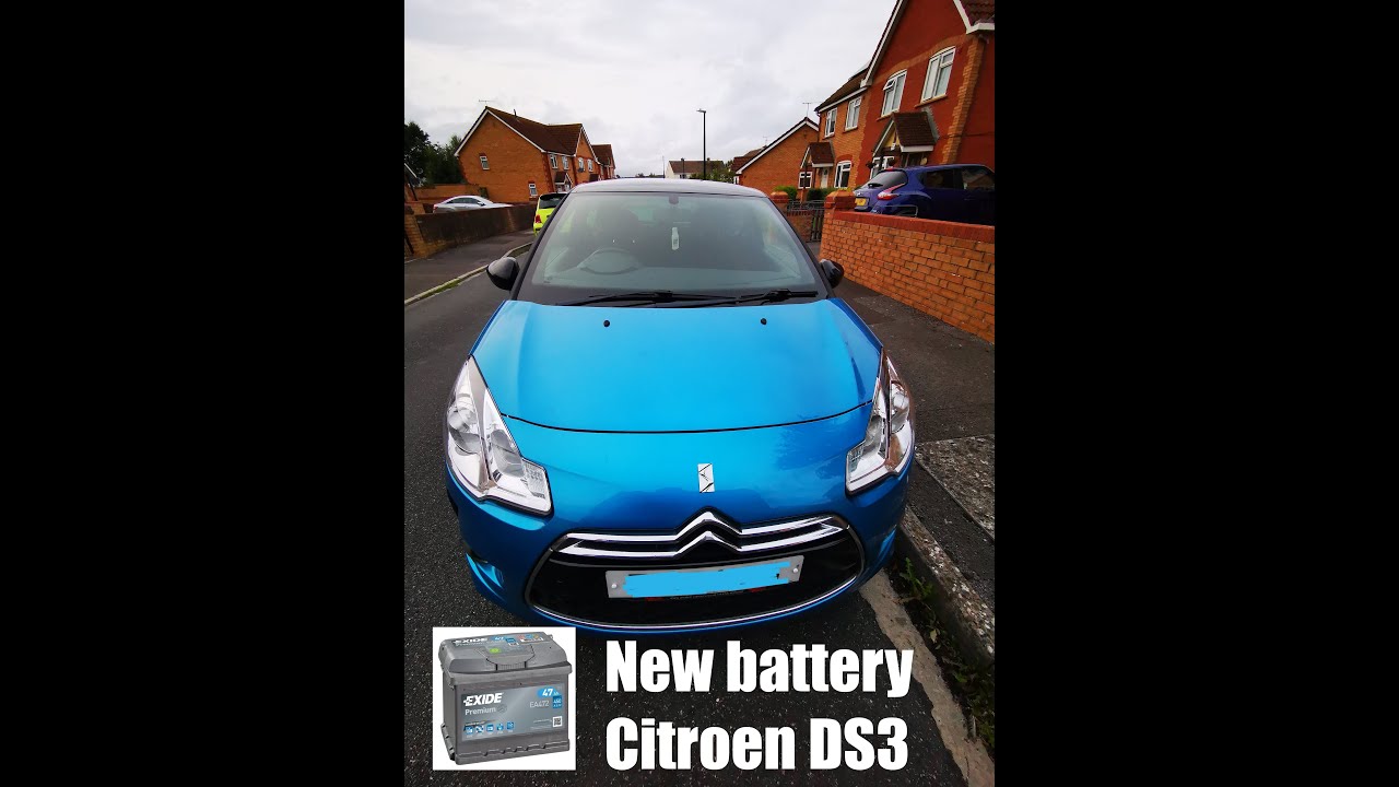 Installing a new battery on a Citroen DS3 UK model - YouTube
