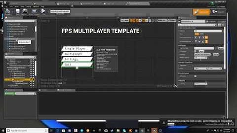 Adding button widget to FPS template