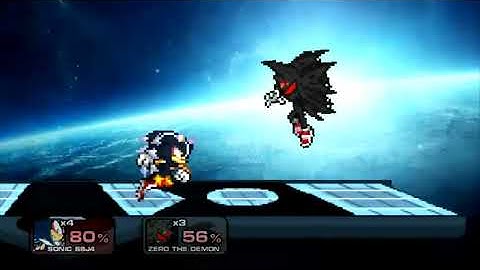 Sonic SSJ4 vs Zero the Demon SSF2 MOD