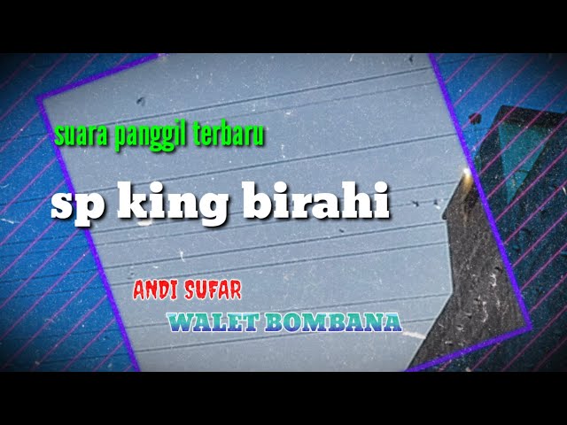 SP KING BIRAHI | SUARA PANGGIL TERBARU | ANDI SUFAR | WALET BOMBANA class=