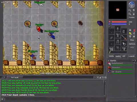 Open Tibia mass login & dance script on Zanera