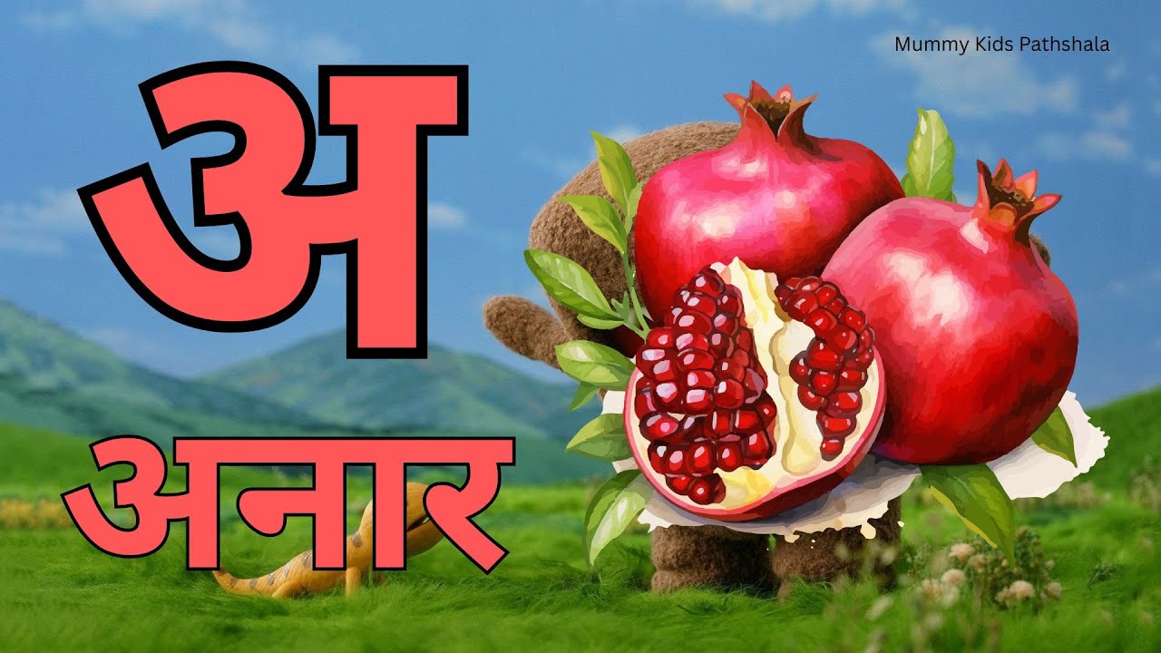 अ आ इ | A Aa E Ee | A Se Anar | अ से अनार | हिन्दी Letters | Hindi ...