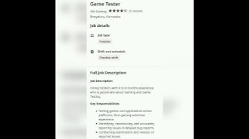 Game Tester#fresher #experienced #getemployed #youtubeshorts #softwaretestingjobs#gametester #qajobs