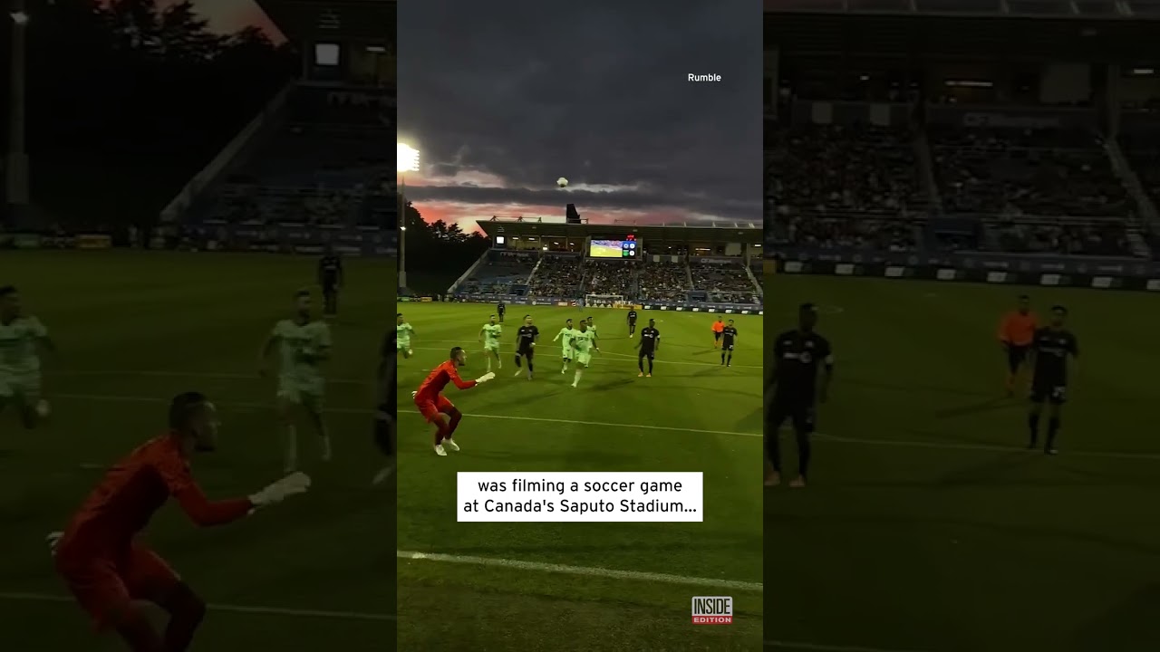 Fan Filming Soccer Game Gets Popped in the Face with the Ball shorts