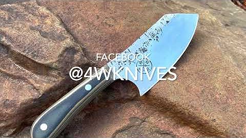 Forging a small kitchen knife from leaf spring