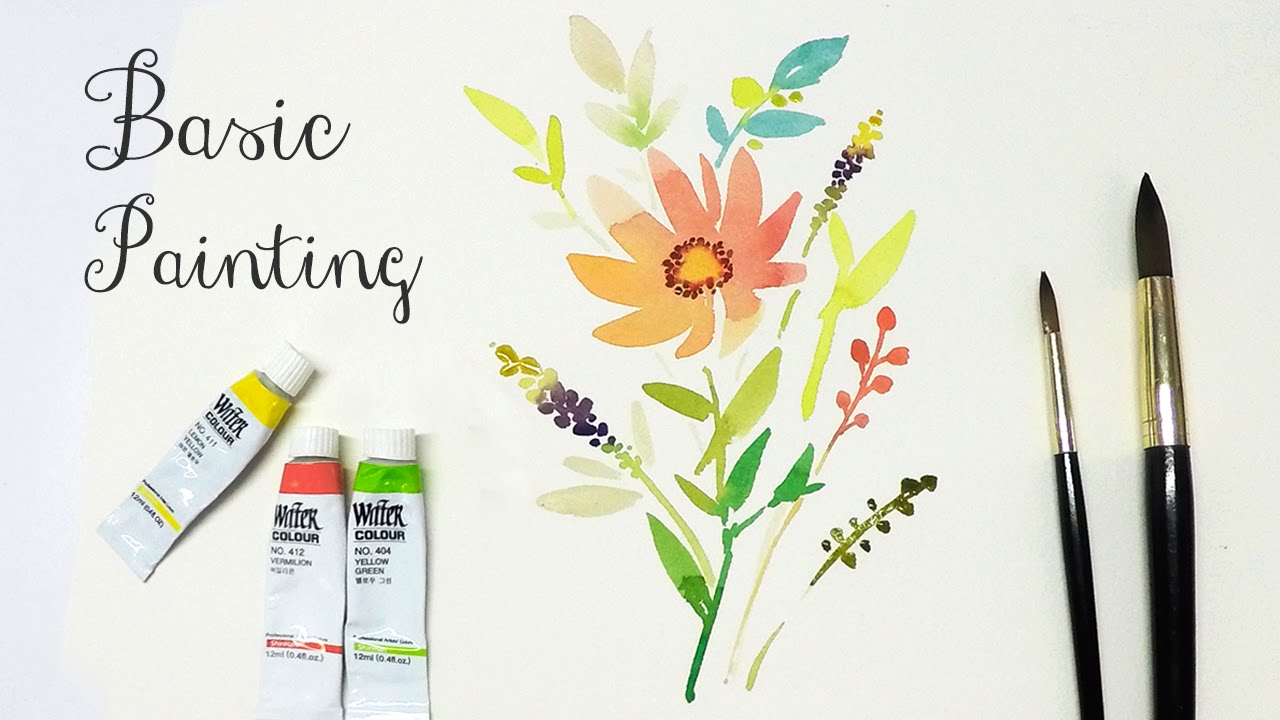 Watercolor Basic Painting (Easy, Beginner)