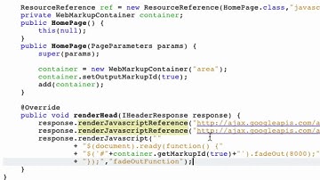 Add Dynamic JS/CSS to Wicket
