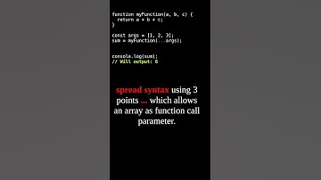 JavaScript (JS)  Use Array as function parameters with spread syntax  #Short #Shorts #2023