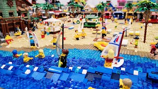 LEGO City Beach Update! Detailed Water & New Layout!